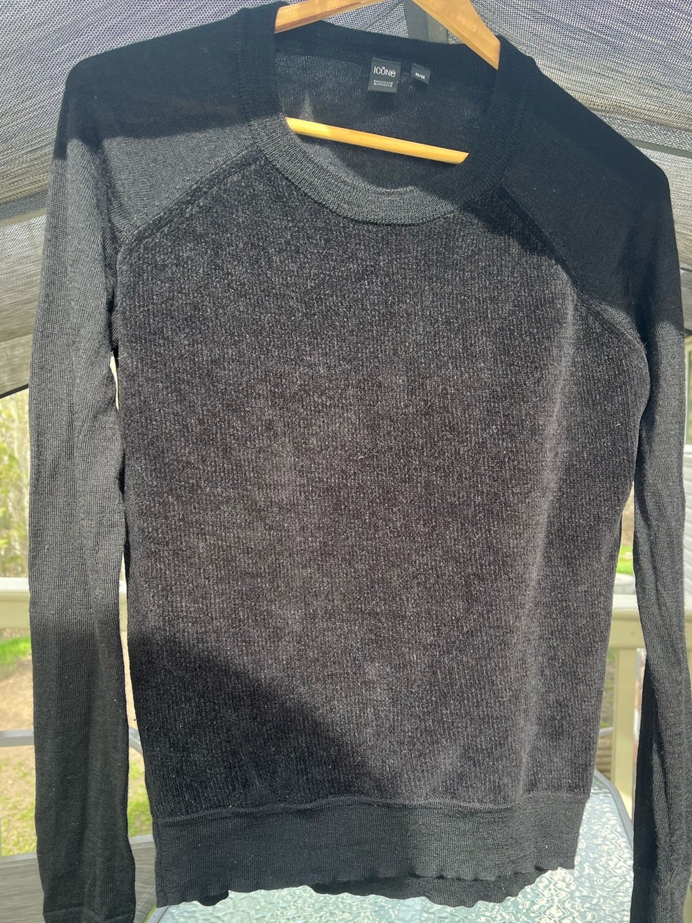 Icone Crewneck Merino Knit and Cotton Chenille Sweater
